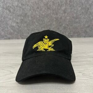 Anheuser-Busch Budweiser St Louis Eagle Logo Black Adjustable Strapback Hat Cap